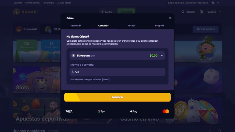 Depositar en soles timerbet